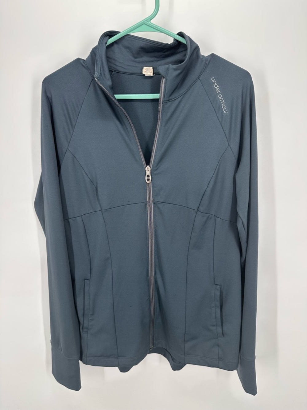 Under Armour Grey Semi- Fitted Zip-Up Jacket Women’s Size Large